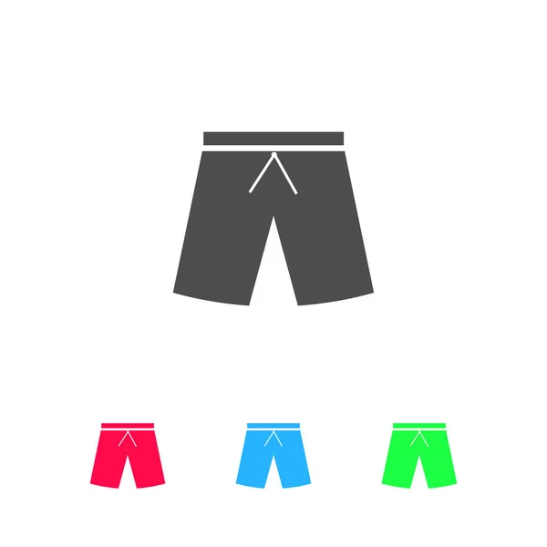 Icône Short Plat Pictogramme Couleur Sur Fond Blanc Symbole Illustration — Image vectorielle