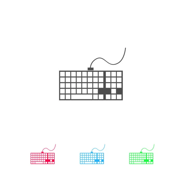 Значок Клавиатуры Плоский Цвет Пиктограммы Белом Фоне Символ Векторной Иллюстрации — стоковый вектор