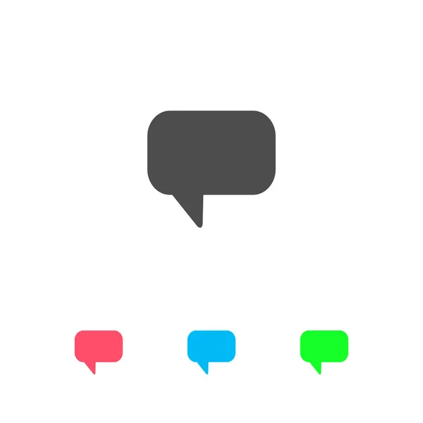 Εικονίδιο Συνομιλίας Επίπεδο Εικονόγραμμα Χρώματος Λευκό Φόντο Εικονογράφηση Διάνυσμα Σύμβολο — Διανυσματικό Αρχείο