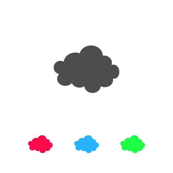 Icono Nube Plana Pictograma Color Sobre Fondo Blanco Símbolo Ilustración — Archivo Imágenes Vectoriales