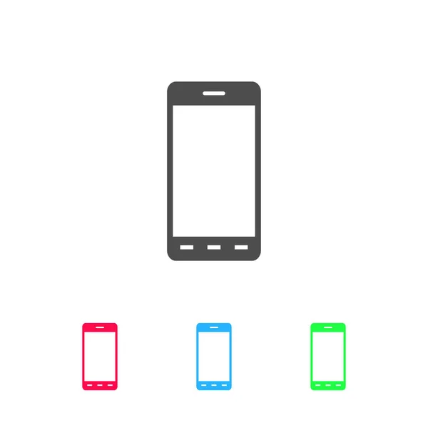 Icône Téléphone Intelligent Plat Pictogramme Couleur Sur Fond Blanc Symbole — Image vectorielle