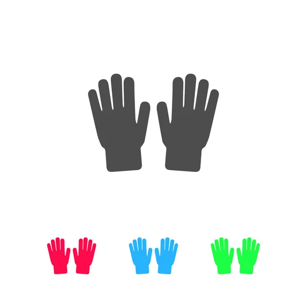 Εικονίδιο Χεριού Επίπεδο Εικονόγραμμα Χρώματος Λευκό Φόντο Εικονογράφηση Διάνυσμα Σύμβολο — Διανυσματικό Αρχείο