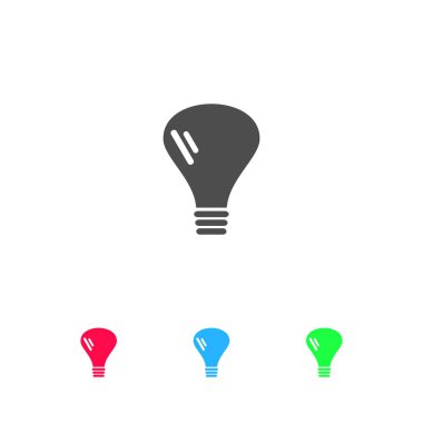 Lamba simgesi düz. Beyaz arkaplanda renkli resim. Vektör illüstrasyon sembolü ve bonus simgeleri
