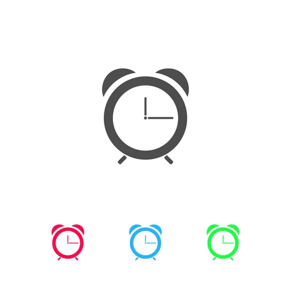 Icono Del Reloj Plano Pictograma Color Sobre Fondo Blanco Símbolo — Vector de stock