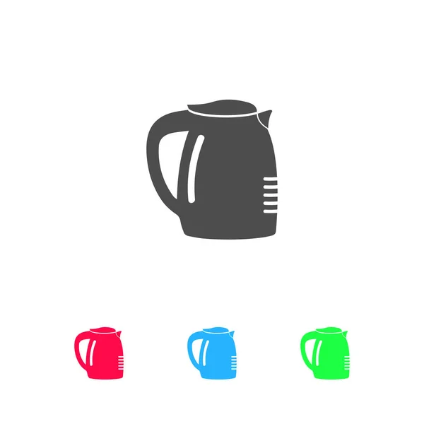 Kaffeemaschinen Ikone Flach Farbiges Piktogramm Auf Weißem Hintergrund Vektor Illustrationssymbol — Stockvektor