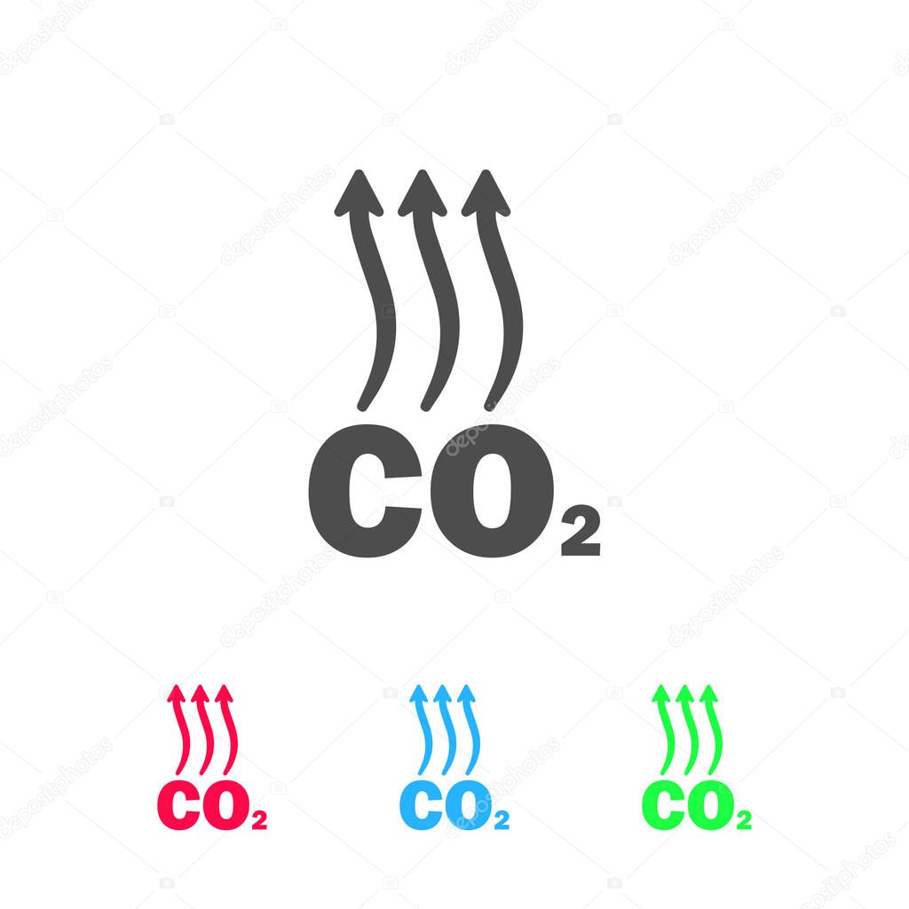 Evaporation icon flat. Color pictogram on white background. Vector illustration symbol and bonus icons