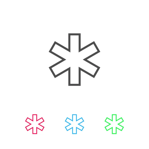 医療用アイコンフラット 白い背景にカラーピクトグラム ベクターイラストのシンボルとボーナスアイコン — ストックベクタ