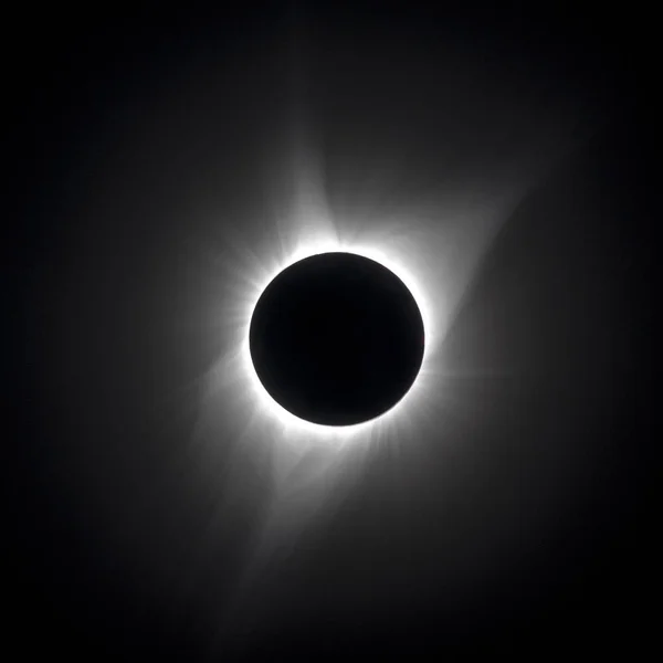 Vento Solar Corona Durante Eclipse Solar Total — Fotografia de Stock