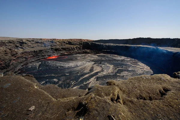 Erta Ale Lava Lake Daylight — Stock Photo, Image