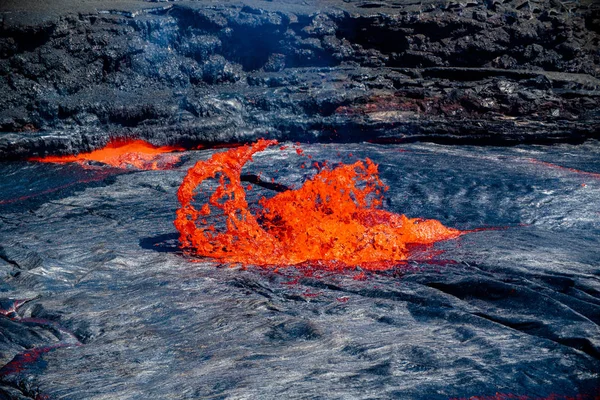 Lava Buborék Erta Ale Ban — Stock Fotó