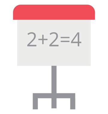 Oyun okul matematik izole vektör simgesi
