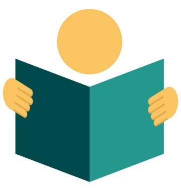 Okuma izole vektör simgesi