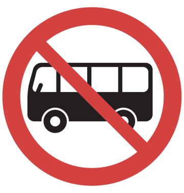 Otobüs vektör simge durdurmak