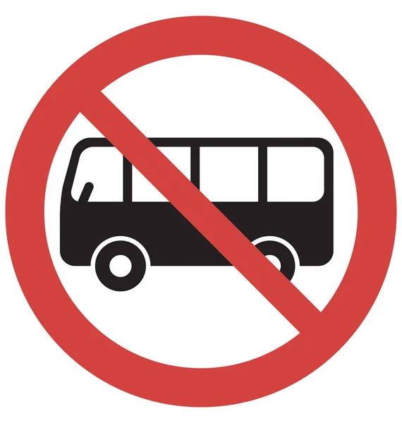 Fermare Icona Vettoriale Bus — Vettoriale Stock