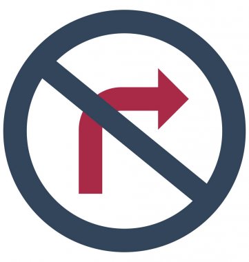 Doğru izole vektör simgesi açmak değil