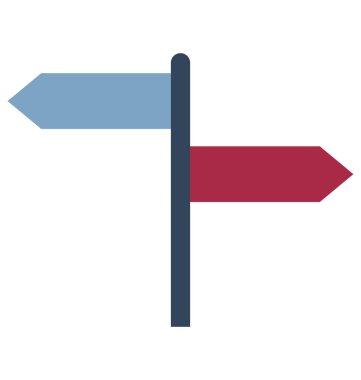 Işaret izole vektör simgesi