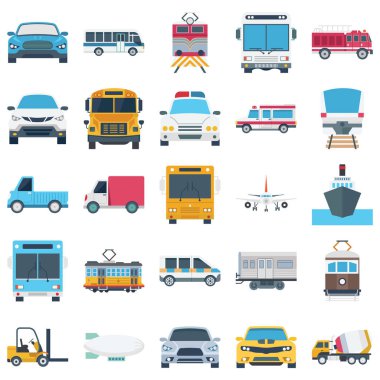 We are offering you a set of transport illustration icons, very useful for your transport and travel project. clipart