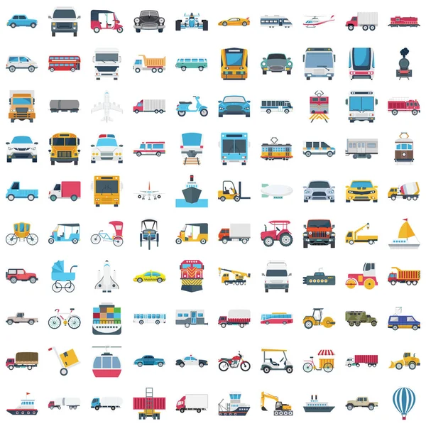 Nous Vous Proposons Ensemble Icônes Illustration Transport Très Utiles Pour — Image vectorielle