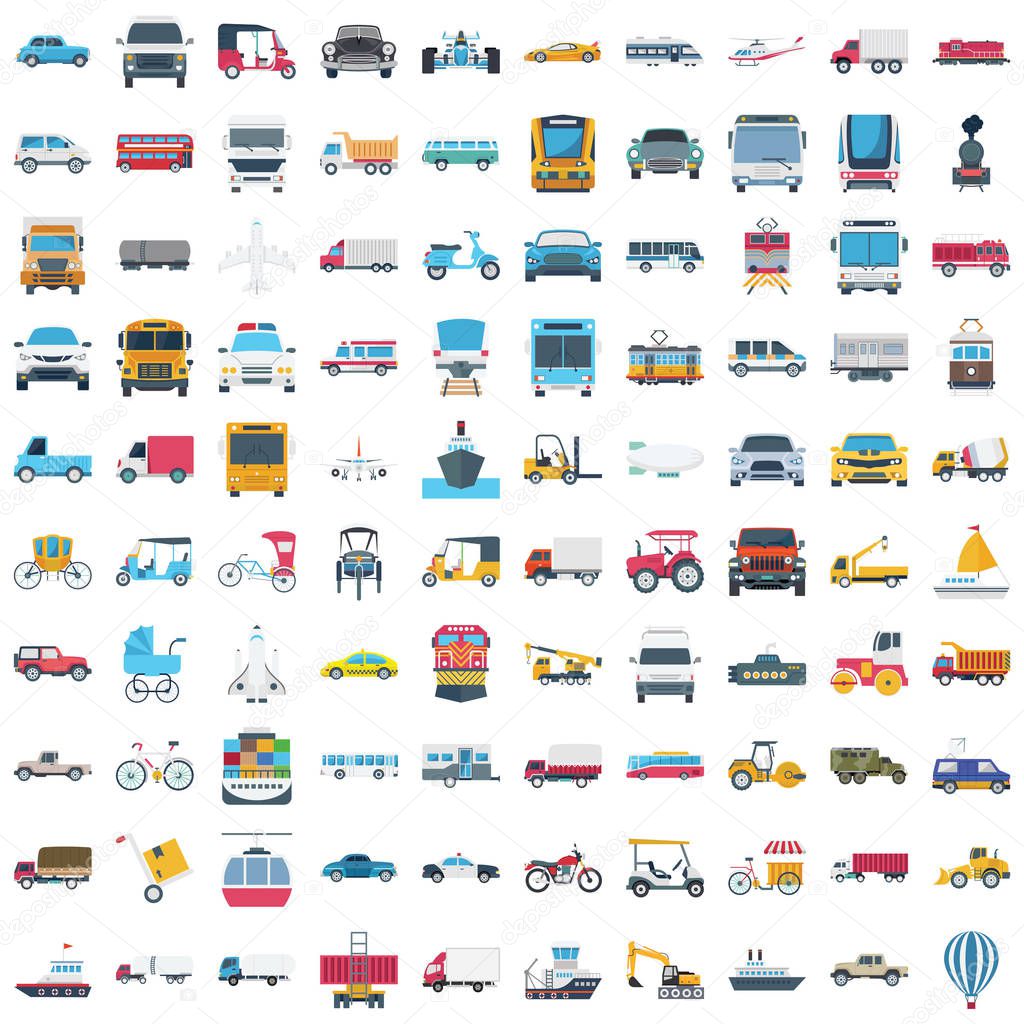 We are offering you a set of transport illustration icons, very useful for your transport and travel project.