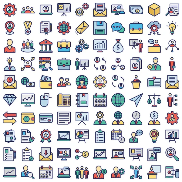 Corporate Vector Isolated Vector Icons Set Every Single Icon Can — Stock Vector