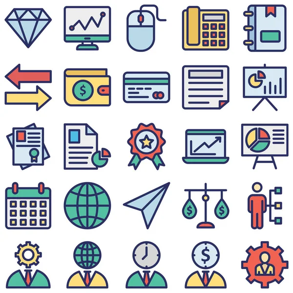 Corporate Vector Isolated Vector icons set every single icon can be easily modified or edit