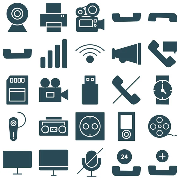 Devices Circular Vector Icons Set Fully Editable — Stock Vector