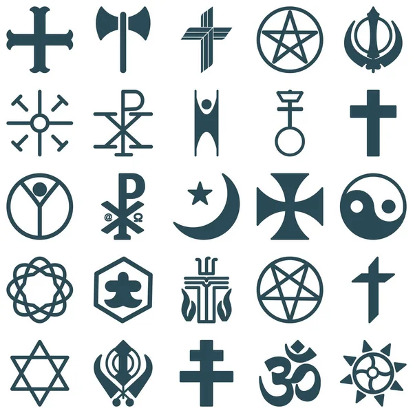 Icone Vettoriali Religiose Impostano Ogni Singola Icona Può Essere Facilmente — Vettoriale Stock