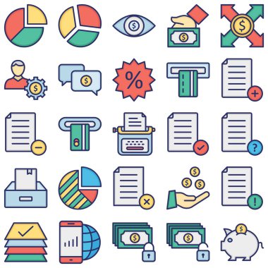 Ticaret ikonu Vektörü ile karşı karşıyayız. Bu simge paketleri sizi iş sitenize, uygulama ikoniğine hazır hale getirmek için tasarlandı. Bunlar iş, resmi donanım ve ticaretle ilgili..