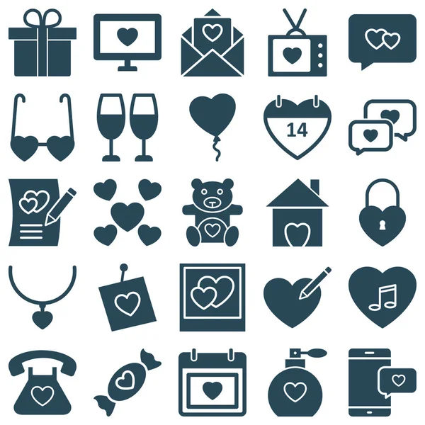 Conjunto Iconos Vectoriales Amor Romance Que Puede Modificar Editar Fácilmente — Vector de stock