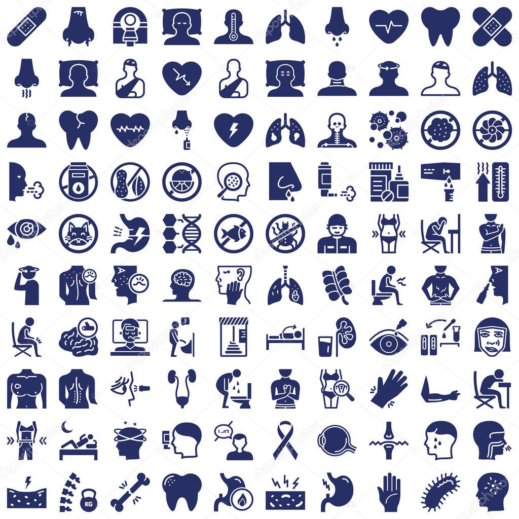 Diseases and Treatment Isolated Vector Icon every single icon can easily modify or edit