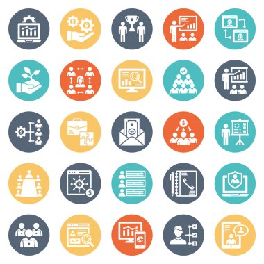 HR Management Vector Icons Set every single icon can be easily modified or edited clipart