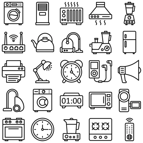 Elektronik İzole Vektör Simgeleri her simgeyi kolayca değiştirebilir