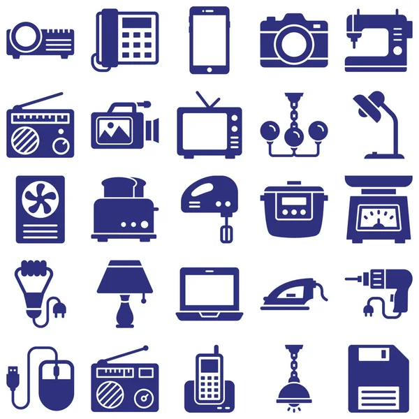 Electronics Isolated Vector Icons Set Every Single Icon Can Easily — Stock Vector