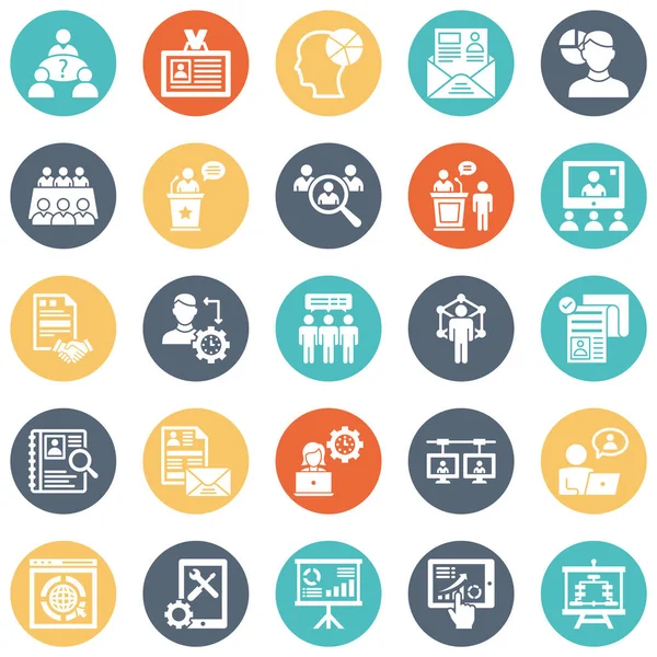 Management Vector Icons Set Minden Egyes Ikon Könnyen Módosítható Vagy — Stock Vector