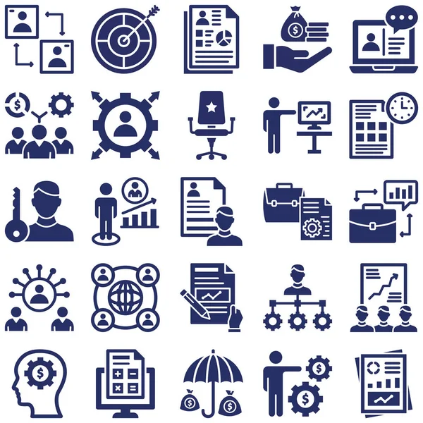 Management Vector Icons Set Minden Egyes Ikon Könnyen Módosítható Vagy — Stock Vector