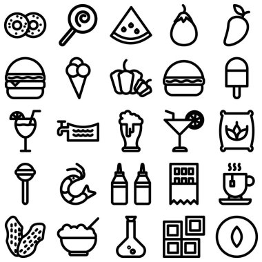 Kolayca değiştirilebilen veya düzenlenebilen Gıda İzole Kalın Vektör Simgesi