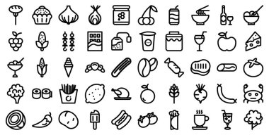 Kolayca değiştirilebilen veya düzenlenebilen Gıda İzole Kalın Vektör Simgesi