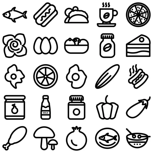 Food Isolated Bold Vector Icon Which Can Easily Modified Edited — Stock Vector