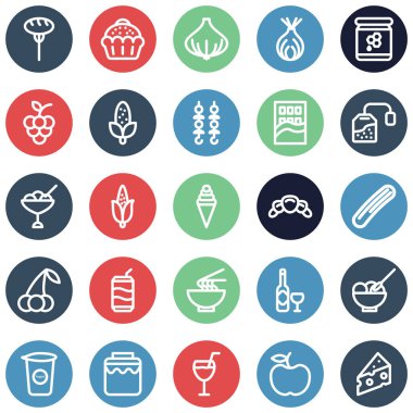 Kolayca değiştirilebilen veya düzenlenebilen Gıda İzole Kalın Vektör Simgesi