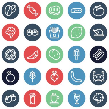 Kolayca değiştirilebilen veya düzenlenebilen Gıda İzole Kalın Vektör Simgesi