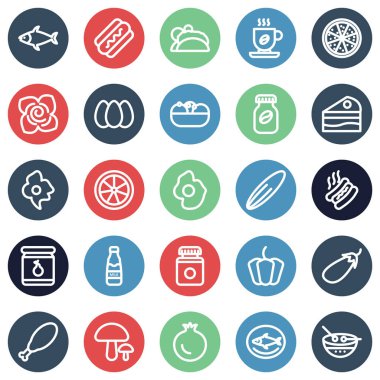 Kolayca değiştirilebilen veya düzenlenebilen Gıda İzole Kalın Vektör Simgesi