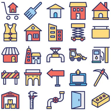 Yapılandırma Vektörü Simgeleri her bir simgeyi kolayca değiştirilebilir ya da düzenlenebilir