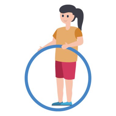 Sporcu, dans vektörü illüstrasyon simgesi kolayca değiştirilebilir