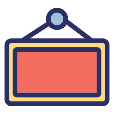 Kolayca değiştirilebilen ya da düzenlenebilen kira pankartı izole edilmiş Vektör Simgesi