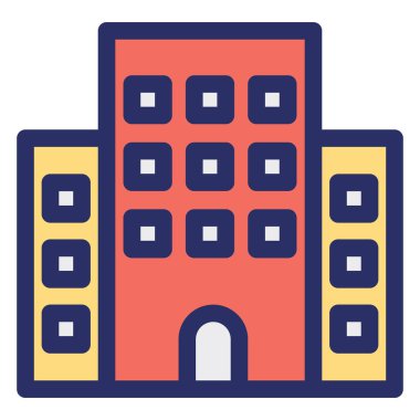 Banka, banka binası izole edilmiş vektör simgesi kolayca değiştirilebilir ya da düzenlenebilir