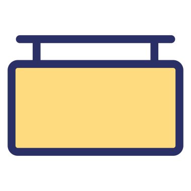 Ticaret tabelası, kartondan izole edilmiş vektör simgesi sat kolaylıkla değiştirilebilir ya da düzenlenebilir