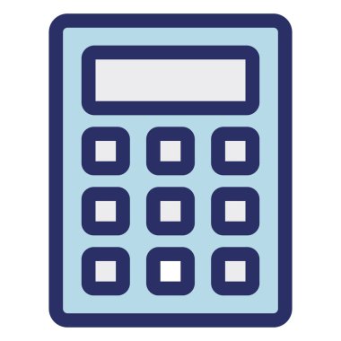 Hesaplama, hesaplama aygıtı izole edilmiş Vektör Simgesi Kolayca değiştirilebilir veya düzenlenebilir