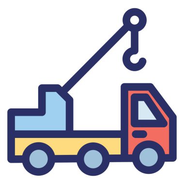 Crane, kaldırıcı izole edilmiş vektör simgesi kolayca değiştirilebilir ya da düzenlenebilir