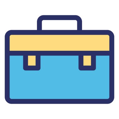 Kolayca değiştirilebilir ya da düzenlenebilir çanta, kitap çantası izole edilmiş Vektör Simgesi