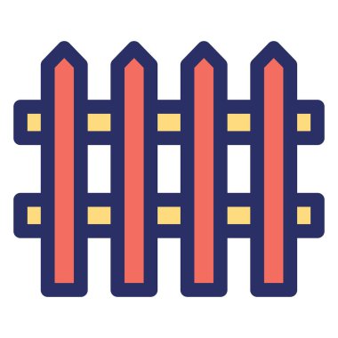 Çiftlik çiti, çit izole edilmiş vektör simgesi kolayca değiştirilebilir ya da düzenlenebilir